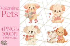 Cute Valentine Animals, Kids Valentine Pets, Adorable Pet Product Image 1