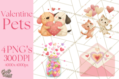 Cute Valentine Animals, Kids Valentine Pets, Adorable Pet Product Image 1