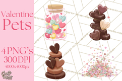 Cute Valentine Animals, Kids Valentine Pets, Adorable Pet Product Image 1