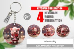 Keychain Valentine Pig Product Image 1