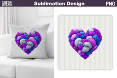 Valentine Heart Pillow Design | Knitted Heart Valentines Day Product Image 1