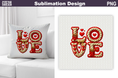 Love Valentine Heart Pillow Design Product Image 1