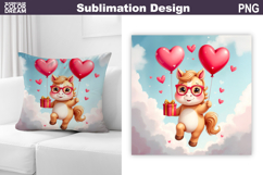Valentine Horse Pillow Design | Valentines Day Sublimation Product Image 1
