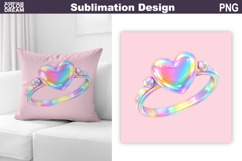Valentine Pillow Design | Iridescent Valentine Sublimation Product Image 1