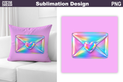 Valentine Pillow Design | Iridescent Valentine Sublimation Product Image 1