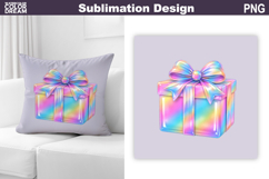 Valentine Pillow Design | Iridescent Valentine Sublimation Product Image 1