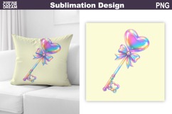 Valentine Pillow Design | Iridescent Valentine Sublimation Product Image 1