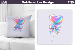 Valentine Pillow Design | Iridescent Valentine Sublimation Product Image 1