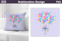 Valentine Pillow Design | Iridescent Valentine Sublimation Product Image 1