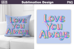 Valentine Pillow Design | Iridescent Valentine Quote Product Image 1