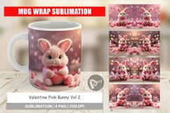 Mug sublimation design Valentine Bunny Product Image 1