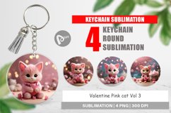 Keychain Valentine Cat Product Image 1