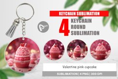 Keychain Valentine pink cupcake Product Image 1