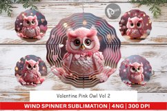 Wind Spinner Valentine Owl Product Image 1