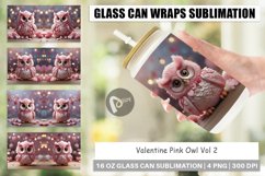 Glass Can Wraps Valentine Owl Product Image 1