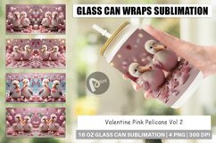 Glass Can Wraps Valentine Pelicans Product Image 1