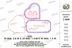 Valentine Place Name Stands Bundle Lasercut. Stand Decor SVG Product Image 3