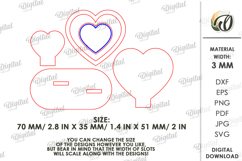 Valentine's Day Place Name Stand Laser Cut. Stand Decor SVG Product Image 2