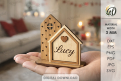 Valentine's Day Place Name Stand Laser Cut. Stand Decor SVG Product Image 1