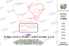 Valentine's Day Place Name Stand Laser Cut. Stand Decor SVG Product Image 2