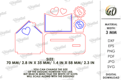 Valentine's Day Place Name Stand Laser Cut. Stand Decor SVG Product Image 2