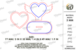 Valentine's Day Place Name Stand Laser Cut. Stand Decor SVG Product Image 2