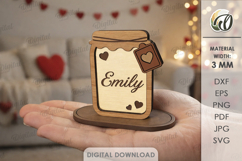 Valentine Place Name Stands Bundle Lasercut. Stand Decor SVG Product Image 9