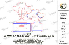 Valentine's Day Place Name Stand Laser Cut. Stand Decor SVG Product Image 2