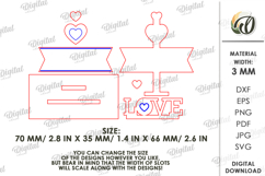 Valentine's Day Place Name Stand Laser Cut. Stand Decor SVG Product Image 2