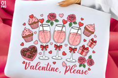 Valentine Please PNG, Retro Festive Cocktail Design Product Image 1