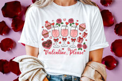 Valentine Please PNG, Retro Festive Cocktail Design Product Image 3