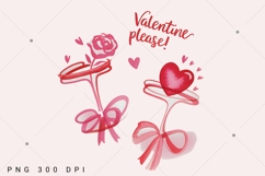 Valentine Please PNG, Retro Festive Cocktail, Vintage Product Image 1