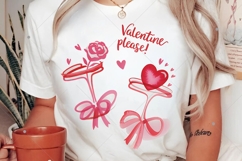 Valentine Please PNG, Retro Festive Cocktail, Vintage Product Image 2