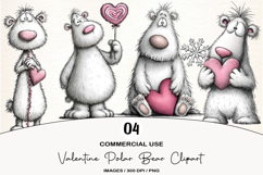 Valentine Polar Bear Clipart Product Image 1