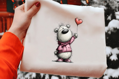 Valentine Polar Bear Clipart Product Image 2
