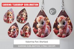 Earring Teardrop Valentine Poni Shetland Product Image 1