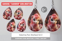 Earring Teardrop Valentine Poni Shetland Product Image 1