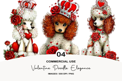 Valentine Poodle Elegance Valentines Day PNG Product Image 1