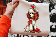 Valentine Poodle Elegance Valentines Day PNG Product Image 2