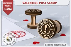 3D Valentine Stamps Laser Cut Bundle. Valentine Signs SVG Product Image 4