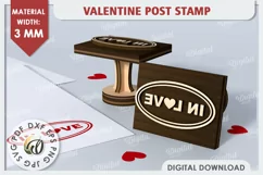 3D Valentine Stamp Laser Cut. Valentine Sign SVG Product Image 1