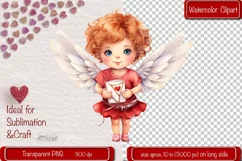 Baby Angel PNG Angels Clipart Valentine clipart PNG Retro Product Image 1