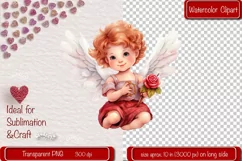 Baby Angel PNG Angels Clipart Valentine clipart PNG Retro Product Image 1