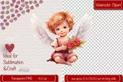 Baby Angel PNG Angels Clipart Valentine clipart PNG Retro Product Image 1