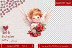 Baby Angel PNG Angels Clipart Valentine clipart PNG Retro Product Image 1