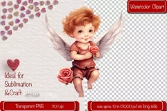 Baby Angel PNG Angels Clipart Valentine clipart PNG Retro Product Image 1