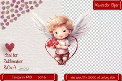 Baby Angel PNG Angels Clipart Valentine clipart PNG Retro Product Image 1