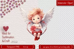 Baby Angel PNG Angels Clipart Valentine clipart PNG Retro Product Image 1