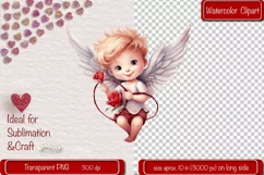 Baby Angel PNG Angels Clipart Valentine clipart PNG Retro Product Image 1