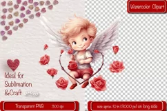 Baby Angel PNG Angels Clipart Valentine clipart PNG Retro Product Image 1